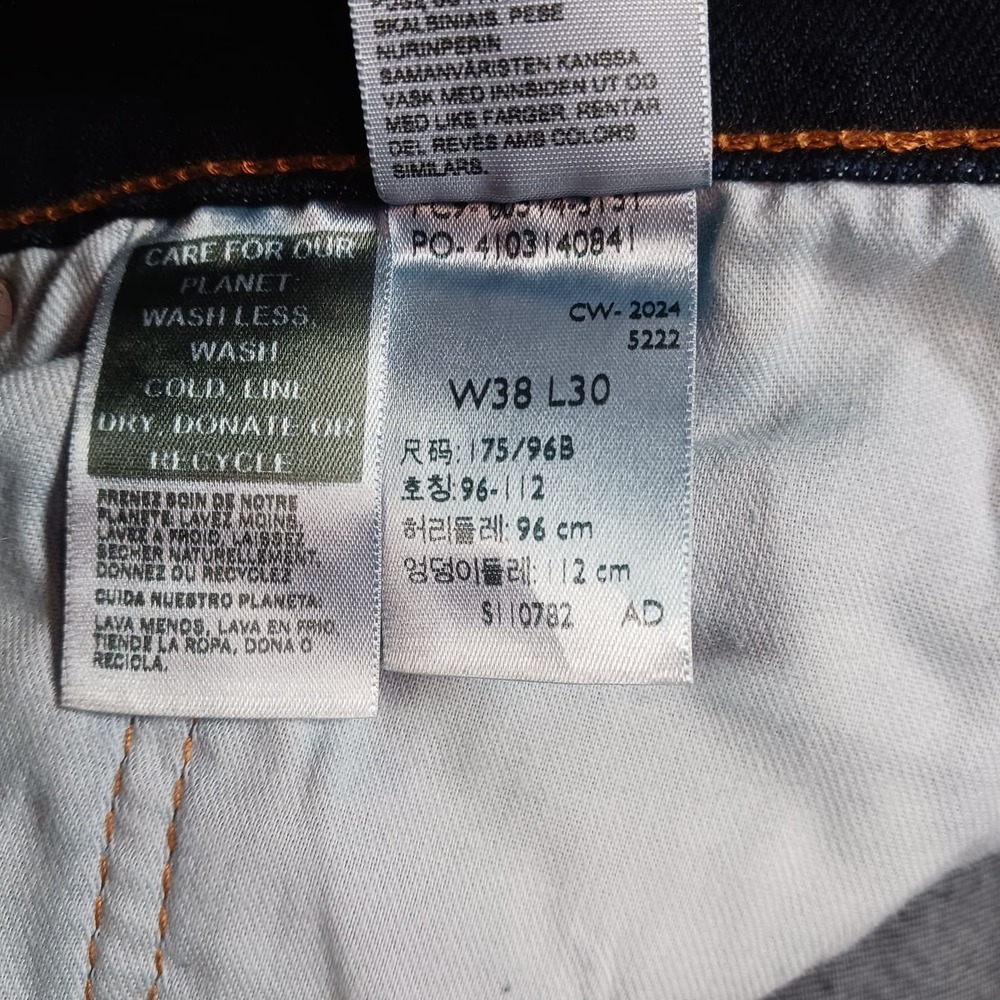 Levi's 514 Jeans Men's Straight Fit Stretch Blue Denim Size 38x30 - Picture 15 of 16